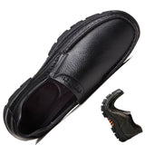 Genuine Leather Shoes Men's Loafers Soft Cow Casual Footwear Black Brown Slip-on - MartLion