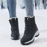 Boots Women Winter Outdoor Warm Snow Boots Chunky Platform Waterproof  Warm Shoes Woman l MartLion   