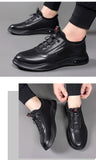 Men's Genuine Leather Casual Shoes Trend Leisure Sport Style Flats Youth Street Cow Leather Sneakers Mart Lion   