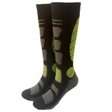 1 Pair Merino Wool Ski Sock Winter Thermal Sock Men's Women Sports Sock Thick Long Compression Warm Sock For Hiking Camping Sock MartLion green dark gray M  (EU 35-39) 
