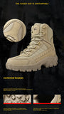 Men's Military Boots Special Force Tactical With Side Zipper Combat Mart Lion   