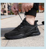 Spring Breathable Mesh Sneakers Lace Up Casual Shoes Outdoor Non-slip Running Men's Shoes MartLion   