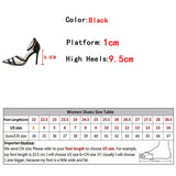 Liyke Black Heels For Women Mules Pumps Sandals PVC Transparent Pointed Toe Stiletto Shoes Zapatos Mujer Mart Lion   