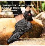 Mesh Breathable Hiking Shoes Summer Men's Sneakers Outdoor Casual Shoes Non-Slip Walking Mart Lion   