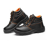 Waterproof Men's Boots Work Shoes Safety With Steel Toe Cap Sneakers Puncture-proof Non Slip Security MartLion black 41 