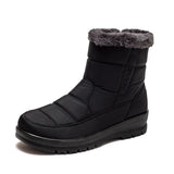 Faux Fur Warm Snow Boots Waterproof Casual Shoes Anti-slip Vulcanised Shoes Walking Women MartLion black 36 