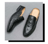 Black Sandals Men's Brown Dress Shoes Slip-On Pu Leather Hombre Verano Mart Lion   