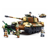 Military ww2 Cannon Assault Armored Vehicle Battle Tank Car Truck Army Weapon Building Blocks Sets  Model King Kids Toys Gift Mart Lion   