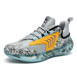Men's Casual Shoes Leather Waterproof Sneakers Outdoor Running Non-slip Trendy MartLion GRAY 39 