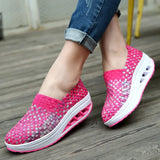 Women Sneakers Casual Wedges Increased Platform Shoes Breathable Sneakers Femme MartLion   