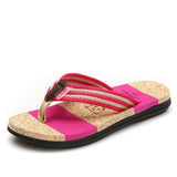 Summer Men's Flip Flops Skid-proof Shoes Soft Women Slippers Couple Slippers Sandals Mart Lion Rosy Red 36 