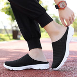 Men's Summer Mesh Casual Shoes Breathable Half-pack Slippers Women Flat Walking Outdoor Luxury Sandals MartLion   