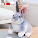 Lovely Fluffy Lop-eared Rabbits Plush Toy Baby Kids Appease Dolls Simulation Long Ear Rabbit Pillow Kawaii Christmas Gift MartLion squat grey8  