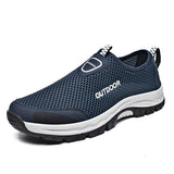 Mesh men's casual shoes summer outdoor water sports non-slip hiking hiking breathable hiking Mart Lion Blue 39 