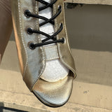 Women's Summer Cool Boots Thin High Heels Peep Toe Shiny Dance Stilettos Shoes Ladies Indoor Ballroom Jazz Dance Sandal Mart Lion   
