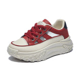 Four Season Casual Shoes Tide Shoes Walking Non-slip Women's Breathable Footwear MartLion Red 35 