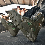 Fujeak Combat Boots Outdoor Warm Military Wear-resistant Waterproof Men's Shoes Breathable Shock Absorbing Mart Lion   