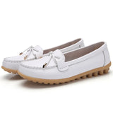 Woman Flats Shoes Ballet Flat Sneakers Genuine Leather Spring  Soft Moccasins Ladies Boat Ballerina Espadrilles Creepers MartLion   