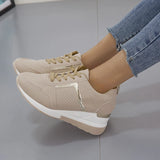 Chunky Sneakers Solid Color Platform Shoes Thick Bottom Zipper Women's Vulcanized Shoes MartLion   