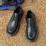 100% Genuine Leather Shoes Men's Footwear Black Brown Casual Cow Leather Brogues MartLion   