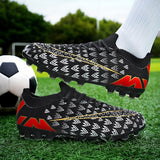 Soccer Shoes For Men's Kids Football Non-Slip Light Breathable  Athletic Unisex Sneakers AG/TF Futsal Training Mart Lion   