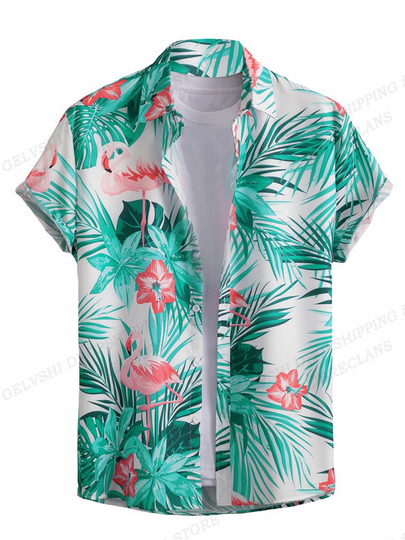 Floral Shirts Men's Shirts Hawaiian Casual Camp Vocation Beach Blouse MartLion CS2024AQ8630 3XL 