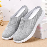 Women Casual Flat Shoes Summer Hollow Breathable Hole Slippers Outdoor Light Walking Half Slippers MartLion   