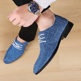 Breathable Pointed Toe Linen Canvas Shoes Men's Cloth Dress Formal Breathable Casual Mart Lion   