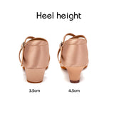 Children's Dance Shoes for Girls Kids Women Latin Sandals Ladies Ballroom Modern Tango Salsa Practice Low Heels MartLion   