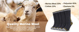  5 Pairs Merino Wool Socks Men's Hiking Socks Winter Wool Warm Socks Breathable Crew Thermal Socks Against Cold(US 7-13) MartLion - Mart Lion