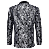 Men's Luxury Blazer Party Wedding Dress Jacket Suit Gold Thread Slim Dress Suit Barry Wang Mart Lion   