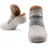 Winter Indoor Home Slippers Socks Men's Floor Socks Knitted Adult Plus Fleece Carpet Sock Home Bedroom Sleeping Sock Non-slip MartLion   