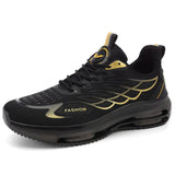 Autumn Mesh Sneakers Lightweight Slip Resistant Casual Shoes Outdoor Sports Running Men's MartLion black 36 