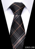Tie For Men's Newest design Factory 7.5 cm Necktie Yellow Plaid Shirt Accessories Abraham Lincoln's birthday MartLion 12615-240  