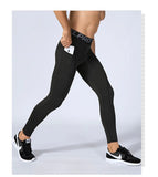 Men's Running Tights Compression Fitness Pants Elastic Running Basketball Sports Workout Tights Gym Running Training Leggings MartLion