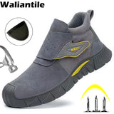 Safety Boots For Men's Welding Industrial Work Shoes Anti-slip Puncture Proof Anti-smashing Indestructible MartLion   