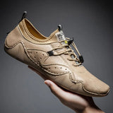 Leather Casual Shoes Men Sneakers Flat  Men  Shoes  Footwear MartLion   