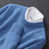 Sweater O-neck Pullovers Men's Loose Knitted Bottom Shirt Autumn Winter Korean Casual Men's Top MartLion   
