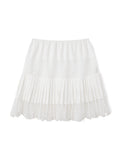 Summer Mid-Rise Lace Patchwork Mini Skirts Women's Pleated A-Line Casual Short Skirts MartLion   