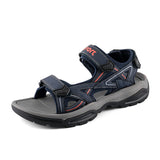 Summer Men's Sandals Outdoor Classic Soft Beach Platform Wading Shoes Sneakers Rome Non-Slip Mart Lion Dark Blue 6.5 
