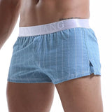 Men Cotton Boxers Shorts Loose Multicolor Male Plaid Underwear MartLion   