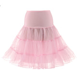 Women's Vintage Tulle Petticoat Underskirt MartLion Pink M 