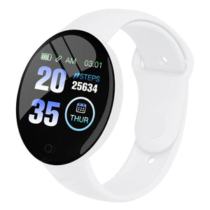 D18pro Smart Watch Heart Rate Blood Pressure Fitness Tracker Kids Watches Men's Women Wristband Sport Smartwatch For Android IOS MartLion WHITE  