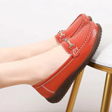 Women Flats Genuine Leather Moccasins Woman Casual Shoes Slip-on Loafers Female MartLion   