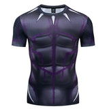 Polyester Men's Running T Shirt 3D Panther print Quick Dry Fitness Shirt Training Exercise Clothes Gym Sport Shirt Top MartLion MTRG-2211 XXL 