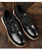 Men's Dress Shoes Carved Falt Casual Leather Soft Bottom Lace Up Borgue Nonslip Outdoor Light Chaussure Homme Mart Lion   