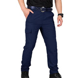 Men Pants Casual Cargo Pants Tactical Trousers Male Waterproof MartLion Summer navy blue 4XL 