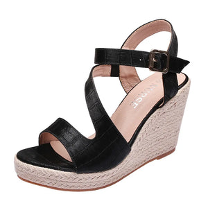 Summer Shoes Women Party Modern Platform Wedges Sandals High Heels Black Pink MartLion   