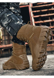 Fujeak Combat Boots Outdoor Warm Military Wear-resistant Waterproof Men's Shoes Breathable Shock Absorbing Mart Lion   