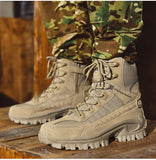 Men's Military Boots Special Force Tactical With Side Zipper Combat Mart Lion   